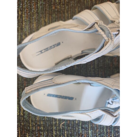Skechers Women's White & Blue Outdoors Active Sandals Size 10 - Picture 5 of 9